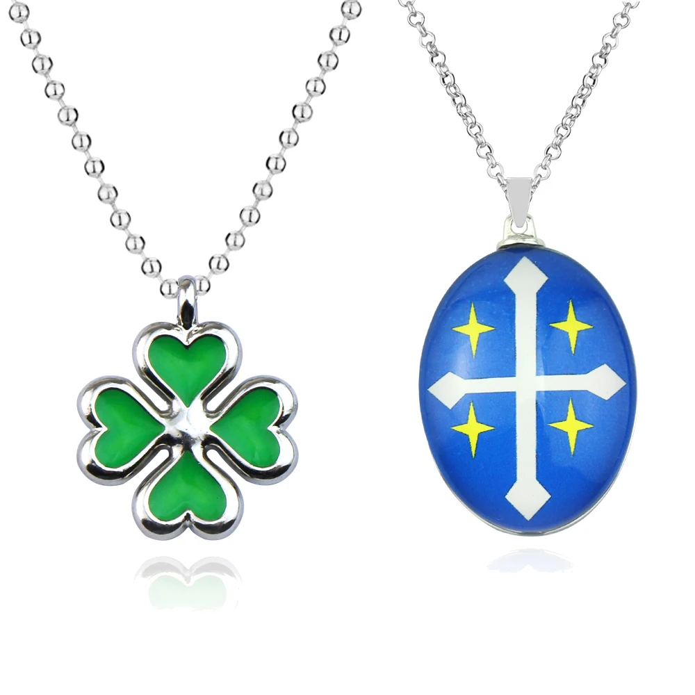 Black Clover Grimoire - Collier trèfle noir Anime Asta, signe