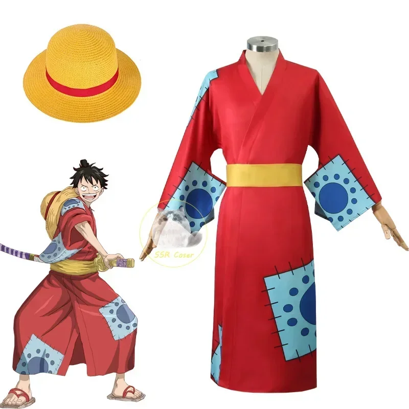 Anime Cosplay Kimono - Costume de cosplay Anime Luffy, Kimono
