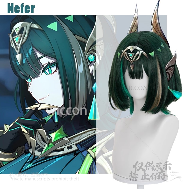 Anime Cosplay Waifu - Jeu d'anime Genshin Impact nouveau Nefer