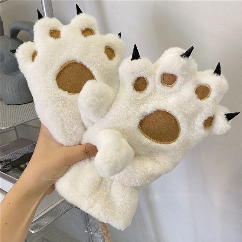 Anime Cosplay Thick - Gants en velours épais à griffes