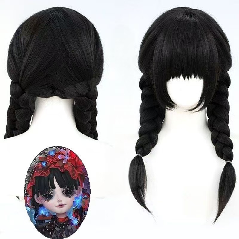 Perruque synthétique noire à d - Anime Cosplay Little Girl avis et prix