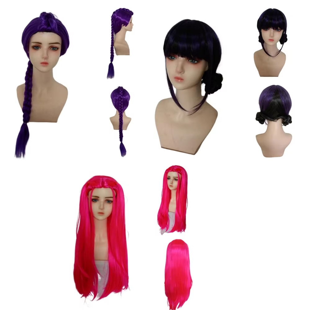 Perruque synthétique longue tr - Anime Cosplay Girl With Black Hair avis et prix