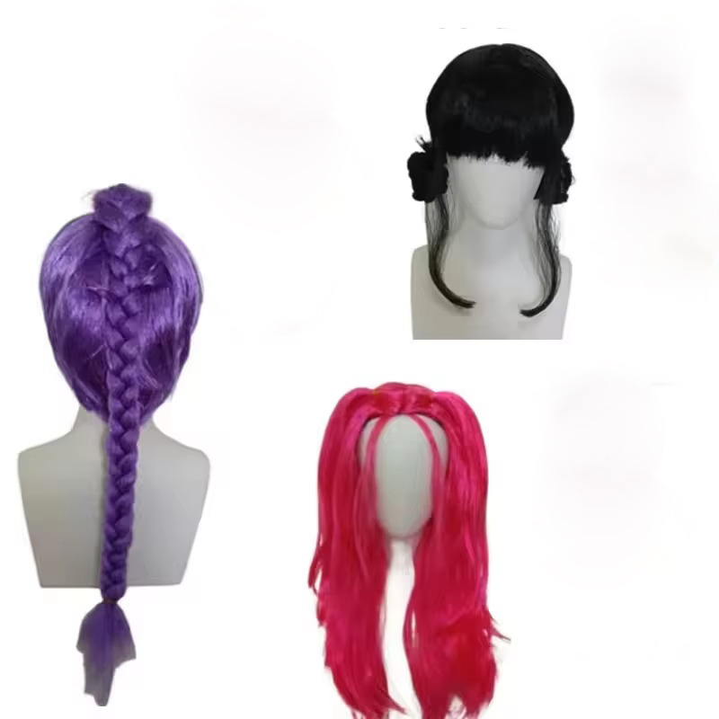 Perruque synthétique longue tr - Anime Cosplay Girl With Black Hair avis et prix