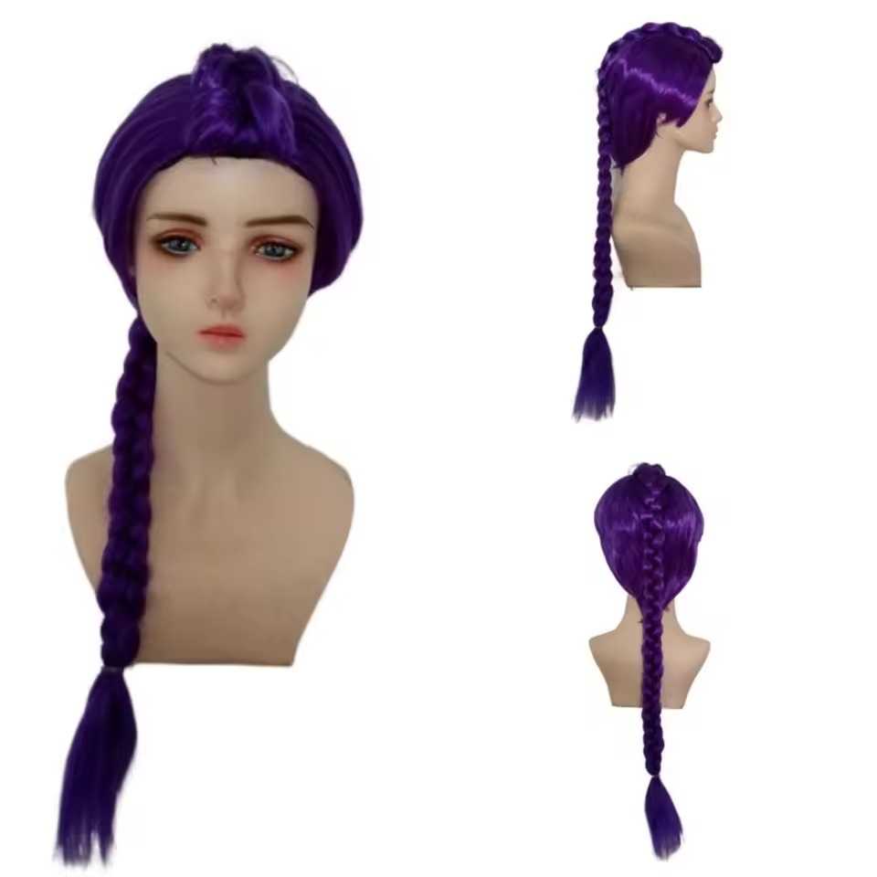 Perruque synthétique longue tr - Anime Cosplay Girl With Black Hair avis et prix