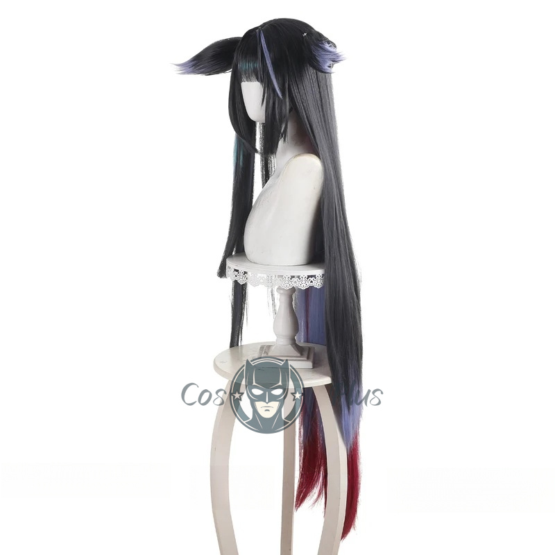 Arknight Mio Cosplay perruque  - Anime Cosplay Girl With Black Hair avis et prix