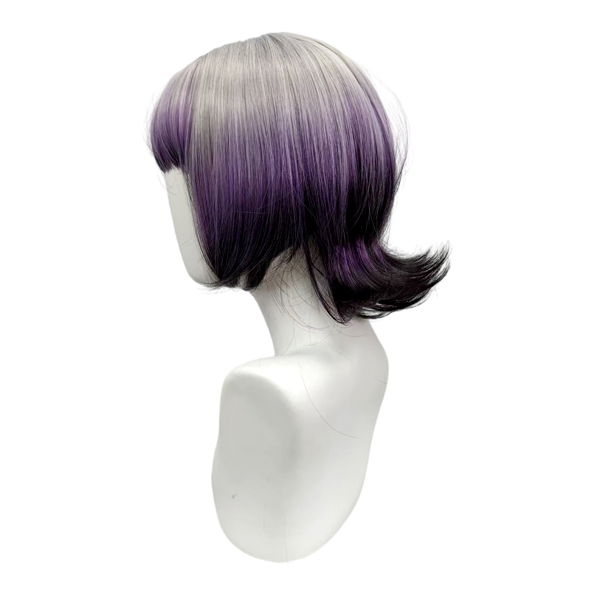 Perruque Bob Ombrée Gris Viole - Anime Cosplay Girl With Black Hair avis et prix