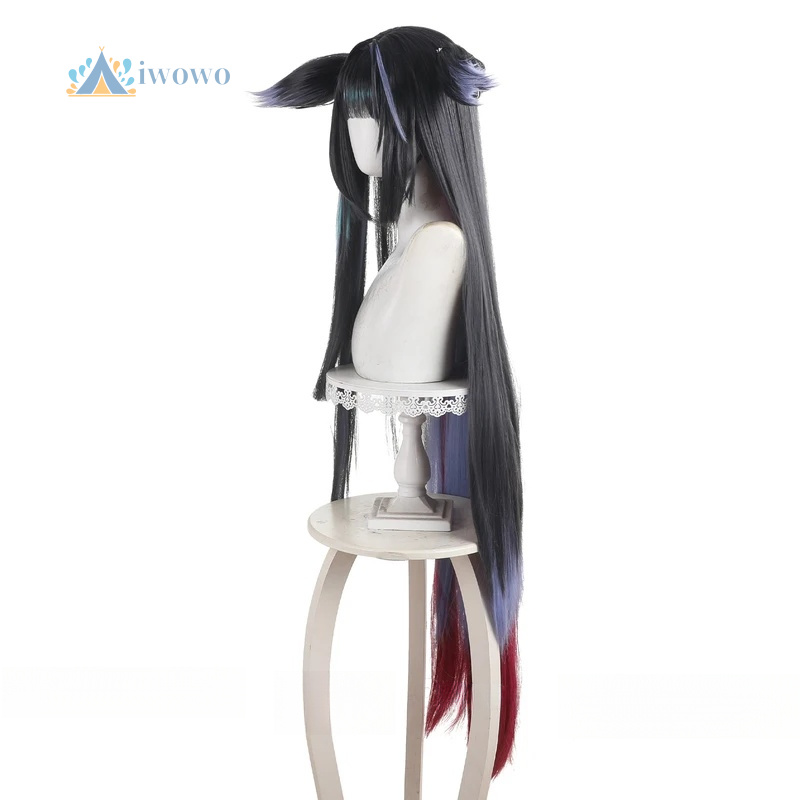 Arknight Mio Cosplay perruque  - Anime Cosplay Girl With Black Hair avis et prix